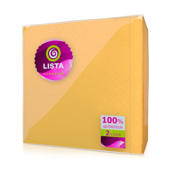 Великий Новгород — Салфетки «Lista DELUXE» интенсив желтые оптом.