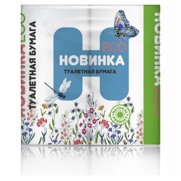 Великий Новгород — Туалетная бумага  «Новинка ЭКО» 4Р 2 слоя белая оптом.