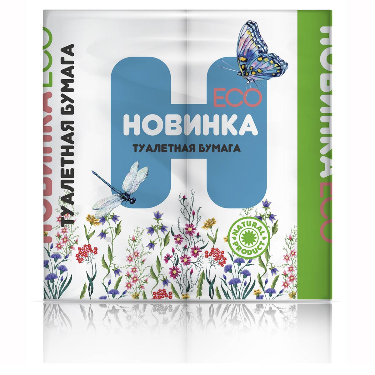 Великий Новгород — Туалетная бумага  «Новинка ЭКО» 4Р 2 слоя белая оптом.