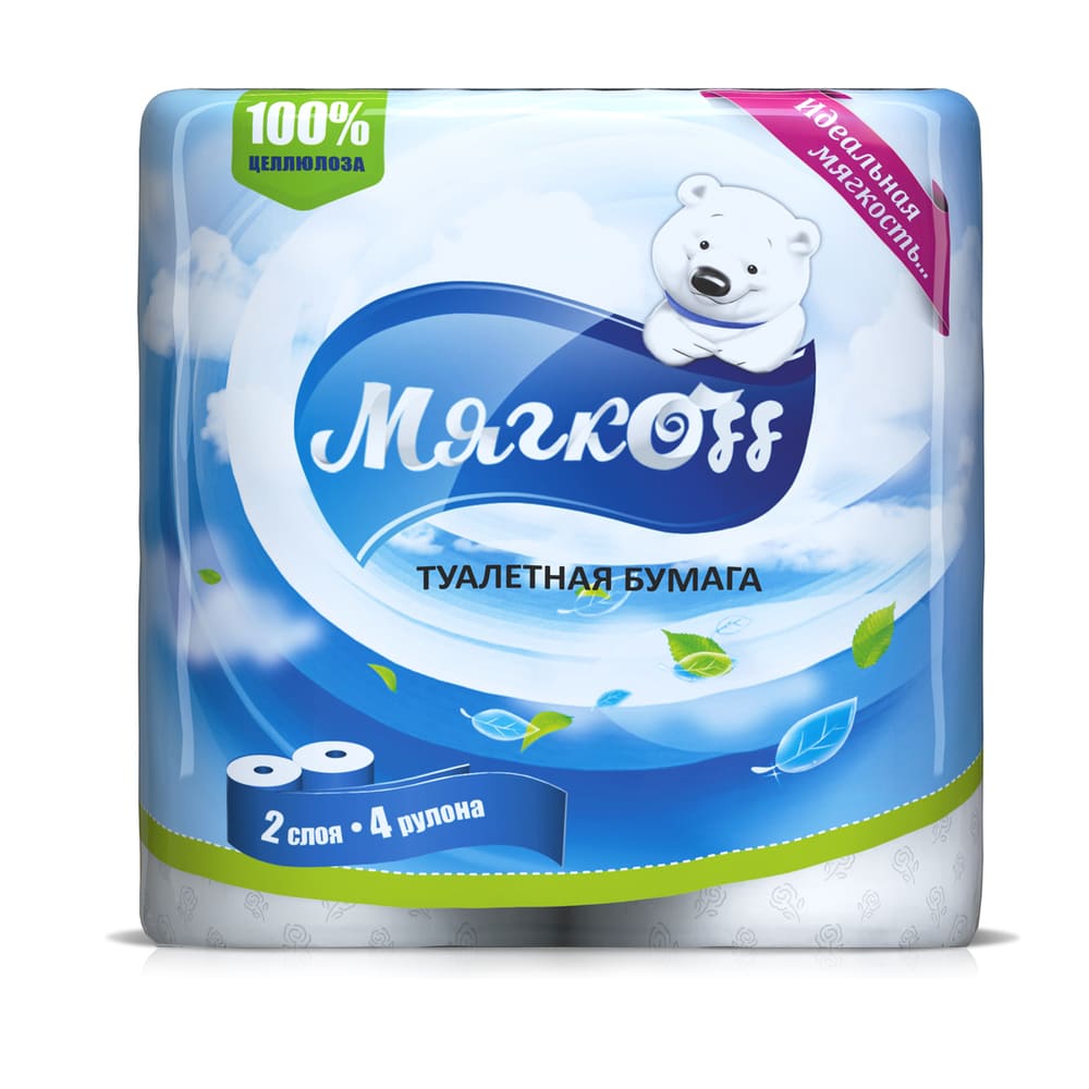 Великий Новгород — Туалетная бумага  «Мягкоff» белая оптом.